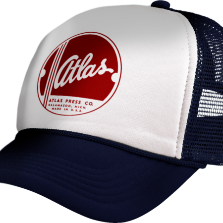 Atlas Press Co. — Emblem (Red) — Mesh Hat