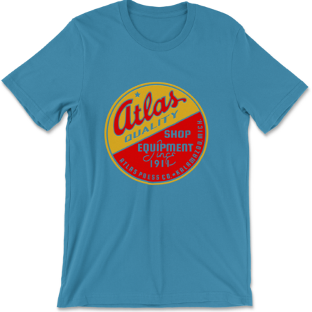 Atlas Press Co. — "Atlas Quality" Emblem (Tangerine & Red-Orange on Clear)
